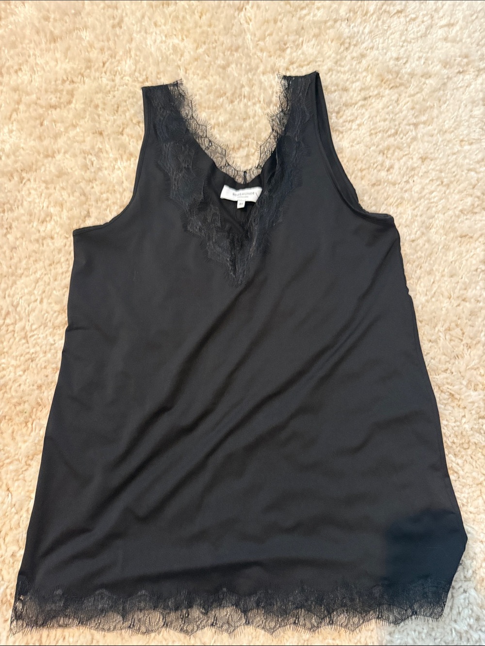 Never worn Lace-Trim V-Neck Camisole Tank Top - Black
